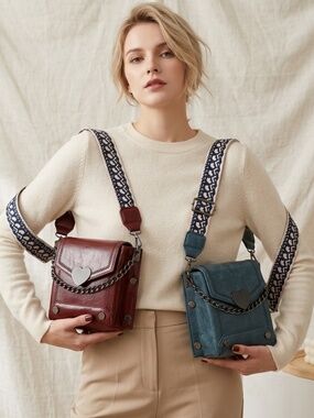 Burgundy Small Square Bag